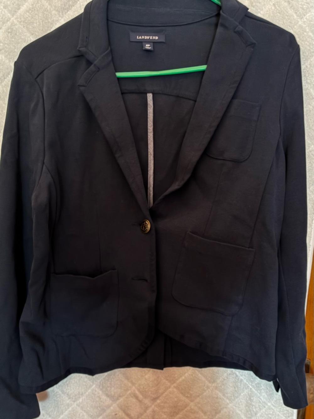 Charter Club Black Single-Button Notch-Lapel Blazer